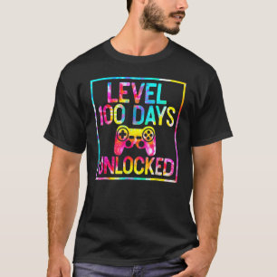 Level 100 Days of School Unlock Gamer 100 Day T-Shirt