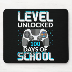 Level 100 Days of School Unlock Gamer Nerdy Team Mousepad