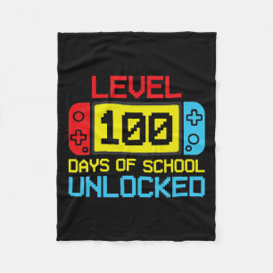 Level 100 Days of School Unlock Gamer Video Game Fleecedecke