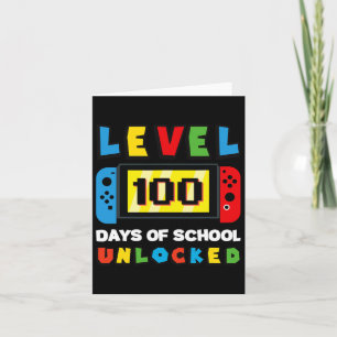 Level 100 Days of School Unlock Gamer Video Game Karte