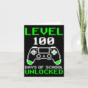 Level 100 Days of School Unlock Gamer Video Game Karte