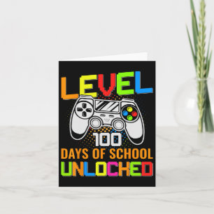 Level 100 Days of School Unlock Gamer Video Game Karte