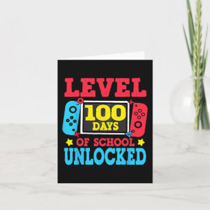 Level 100 Days of School Unlock Gamer Video Game Karte