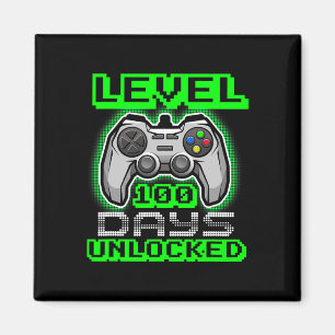Level 100 Days of School Unlock Video Game Boys Magnet
