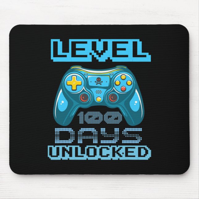 Level 100 Days of School Unlock Video Game Boys Mousepad (Vorne)