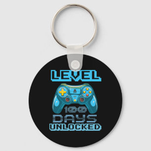 Level 100 Days of School Unlock Video Game Boys Schlüsselanhänger