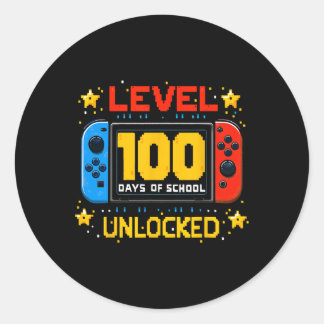 Level 100 Days of School Unlocks Game Contro Runder Aufkleber