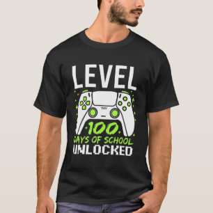 Level 100 Days of School Unlocks Gaming Boy T-Shirt