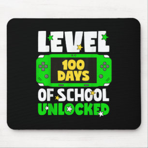 Level 100 Days of School Unlocks Gaming Boys 100t Mousepad