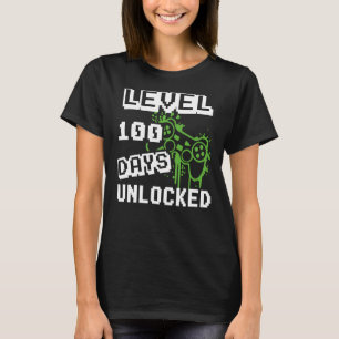 Level 100 Days of School Unlocks Gaming Gamer Boy T-Shirt