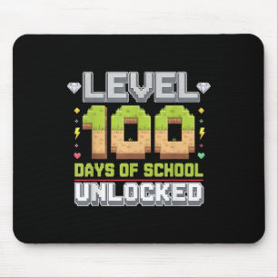 Level 100 Days of School Unlocks Gaming Pixel 100 Mousepad