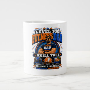 Level 100 Fitness Dad Shirt – Skill Tree Gym Papa  Jumbo-Tasse