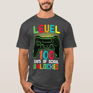 Level 100 Tage der Schule freigeschaltet Gamer Vid T-Shirt