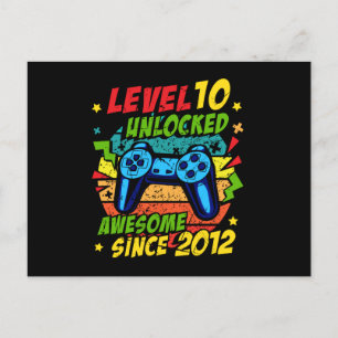 Level 10 freigeschaltet Tolles Spiel zum 10. Gebur Postkarte