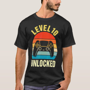 Level 10 freigeschaltet   Videospieler 10. Geburts T-Shirt