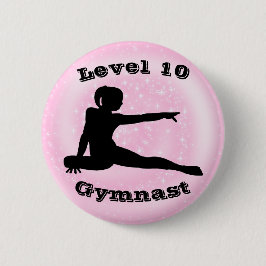 Level 10 Gymnast - Gymnastikschaltfläche für Mädch Button