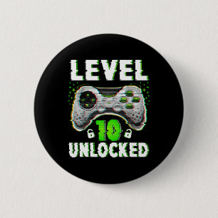 Level 10 Unlock Video Game 10 Jahre alter Junge 10 Button