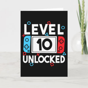 Level 10 Unlocks 10. Geburtstag Videospiel B Karte