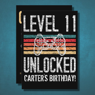 Level 11 freigeschaltet 11. Geburtstag Personalisi Einladung