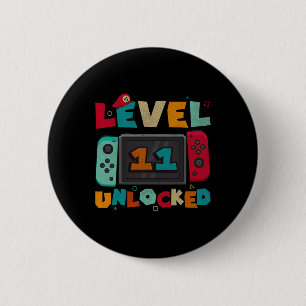 Level 11 freigeschaltet Gaming-Geburtstag Jungen 1 Button