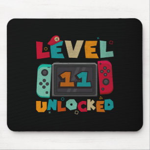 Level 11 freigeschaltet Gaming-Geburtstag Jungen 1 Mousepad