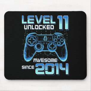 Level 11 freigeschaltet Videospielparty 11. Geburt Mousepad