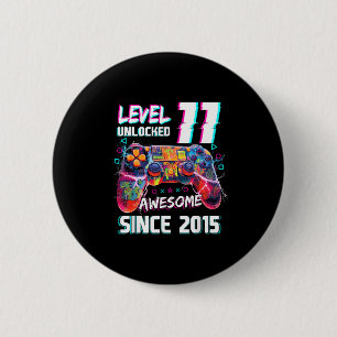 Level 11 freigeschaltetes Videospieler-Design Button