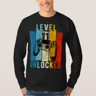 Level 11 Unlock Video Gamer 11 Jahre alt 11. Bir T-Shirt