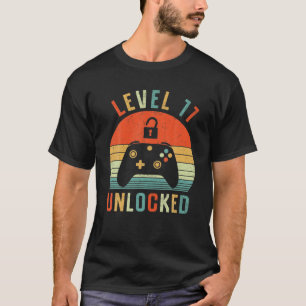 Level 11 Unlock Video Gamer Vintag 11. Geburtstag T-Shirt