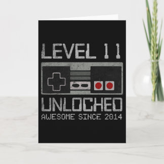 Level 11 Unlocked 11th Birthday 11 Year Old Video Karte