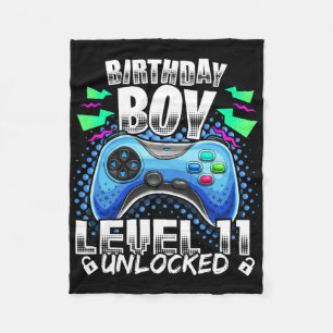 Level 11 Unlocked Video Game 11th Birthday Gamer G Fleecedecke
