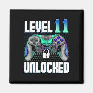 Level 11 Unlocked Video Game 11th Birthday Gamer G Magnet