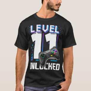 Level 11 Unlocked Video Game 11th Birthday Gamer G T-Shirt