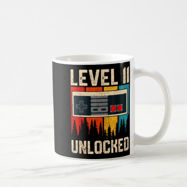 Level 11 Unlocked Video Game Controller Birthday M Kaffeetasse (Rechts)