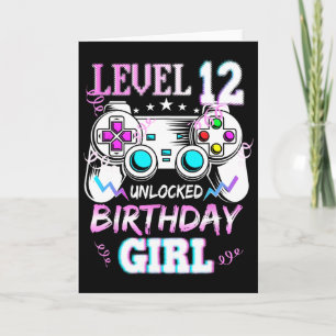 Level 12 freigeschaltet Geburtstagsmädchen Videosp Karte
