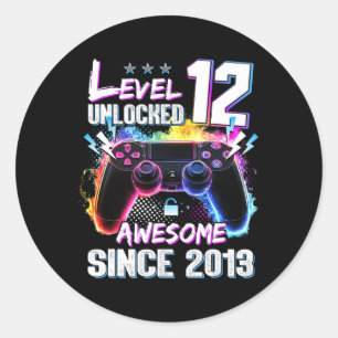 Level 12 freigeschaltet Großartig Seit dem 12. Geb Runder Aufkleber