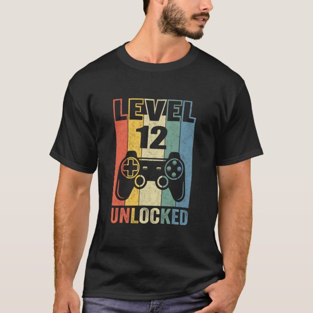 Level 12 freigeschaltetes Shirt Lustiger Videospie (Vorderseite)