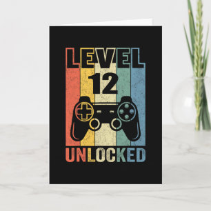 Level 12 freigeschaltetes Shirt Lustiges Videospie Karte