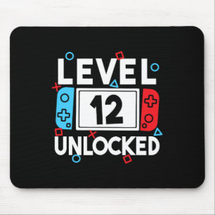 Level 12 Unlock Gamer 12. Geburtstag Videospiel B Mousepad