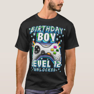 Level 12 Unlocked Video Game 12th Birthday Gamer B T-Shirt