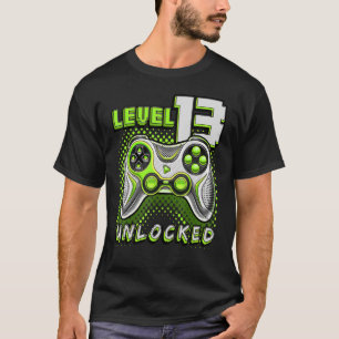 Level 13 Unlock Video Game 13. Geburtstag Gamer B T-Shirt