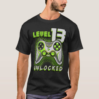 Level 13 Unlock Video Game 13. Geburtstag Gamer B T-Shirt