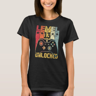 Level 13 Unlock Video Gamer 13. Geburtstag 13 Jahr T-Shirt
