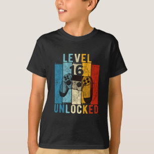 Level 16 freigeschaltet Video Gamer 16 Jahre alt 1 T-Shirt