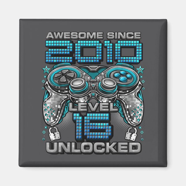 Level 16 Unlocked Awesome Since 2010 16th Birthday Magnet (Vorne)