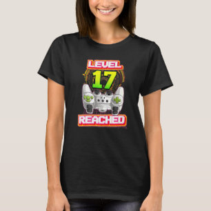 Level 17 Erreichtes Gamer 17. Geburtstag Videospie T-Shirt