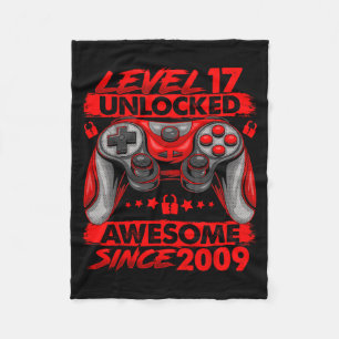 Level 17 freigeschaltet 17-jährige Jungen 17. Gebu Fleecedecke