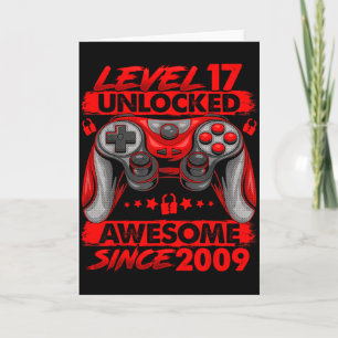 Level 17 freigeschaltet 17-jährige Jungen 17. Gebu Karte