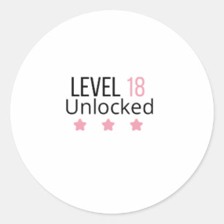 Level 18 Freigeschaltet Aufkleber für den 18. Gebu