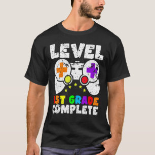 Level 1. Klasse Abschluss Letzter Schultag Gaming T-Shirt